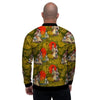 Geisha Japanese Dragon Print Men's Bomber Jacket-grizzshop