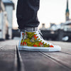 Geisha Japanese Dragon Print Men's High Top Shoes-grizzshop