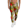 Geisha Japanese Dragon Print Men's Leggings-grizzshop