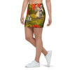 Geisha Japanese Dragon Print Mini Skirt-grizzshop