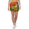 Geisha Japanese Dragon Print Mini Skirt-grizzshop