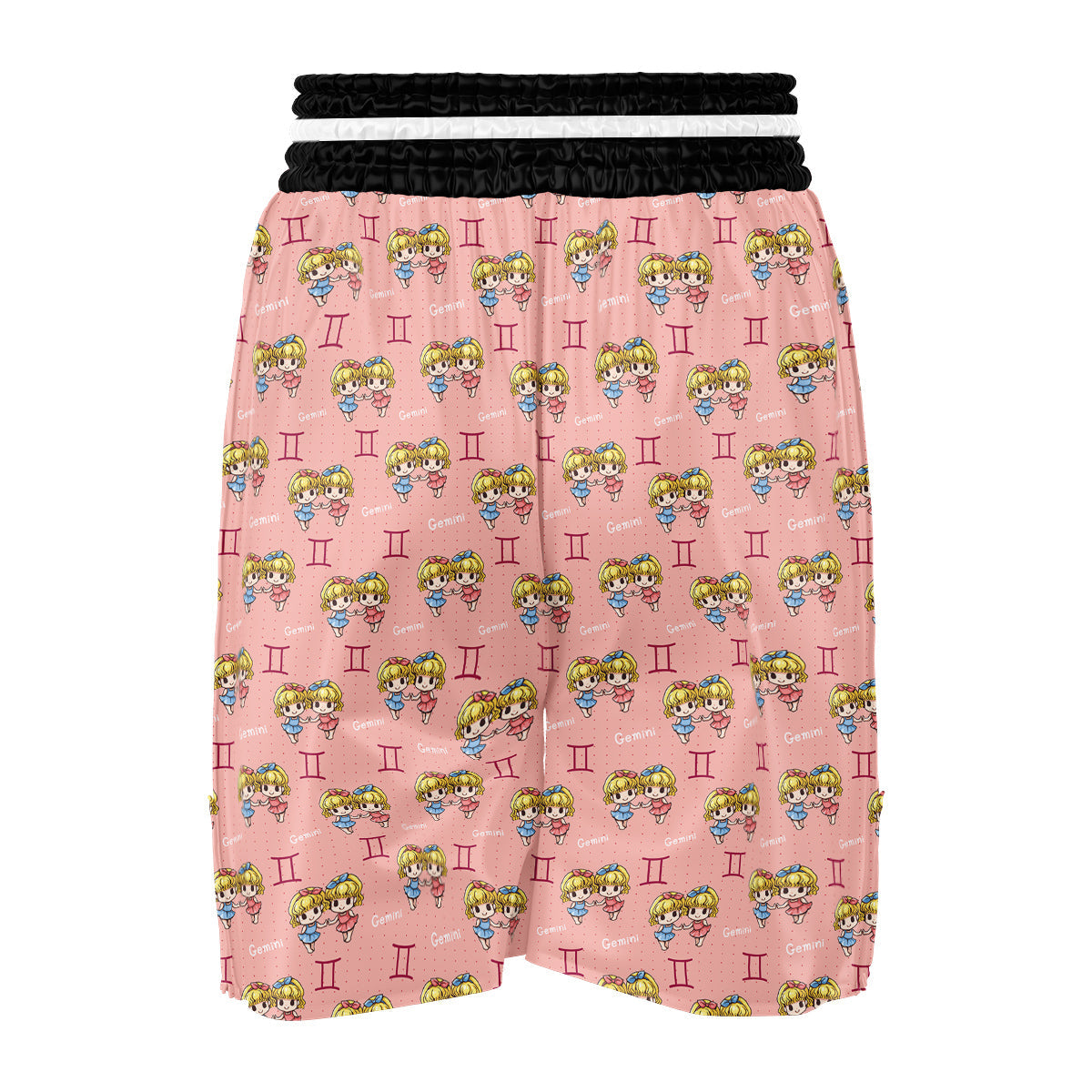 Gemini Cute Cartoon Print Pattern Boxing Shorts-grizzshop