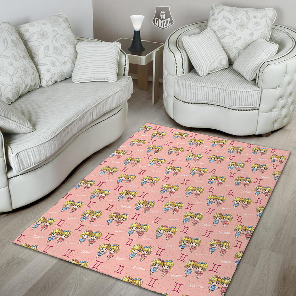Gemini Cute Cartoon Print Pattern Floor Mat-grizzshop