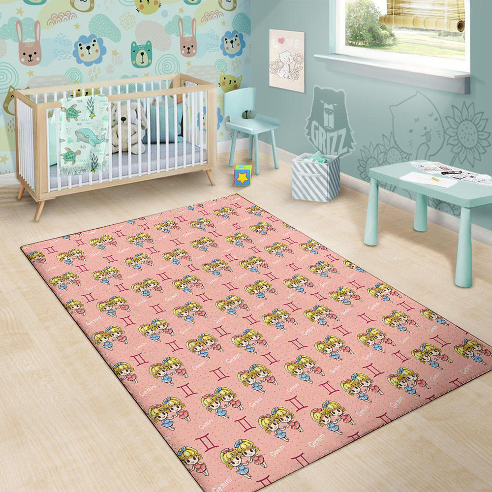 Gemini Cute Cartoon Print Pattern Floor Mat-grizzshop