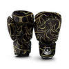 Gemini Sign Black And Gold Print Boxing Gloves-grizzshop