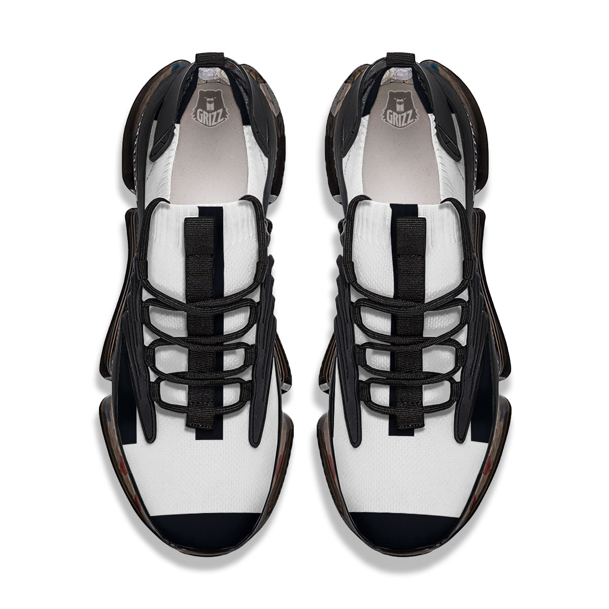 Gemini Sign White And Black Print Black Gym Shoes-grizzshop