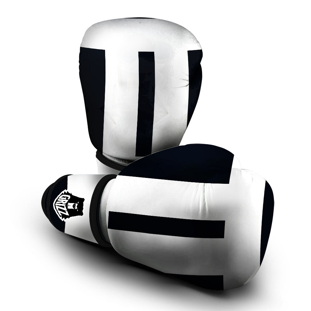 Gemini Sign White And Black Print Boxing Gloves-grizzshop