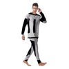 Gemini Sign White And Black Print Men's Pajamas-grizzshop