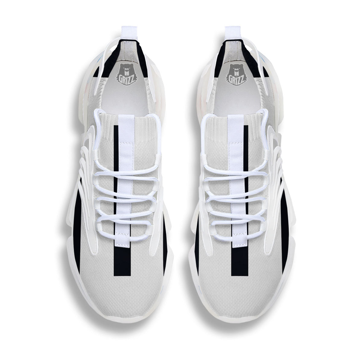 Gemini Sign White And Black Print White Gym Shoes-grizzshop