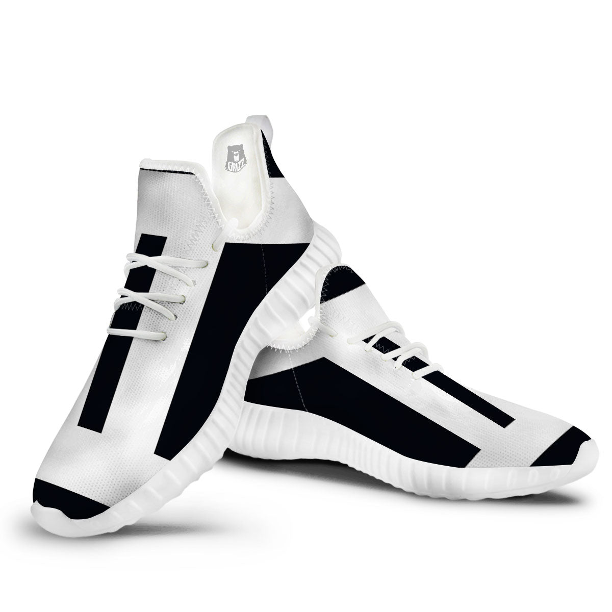 Gemini Sign White And Black Print White Walking Shoes-grizzshop