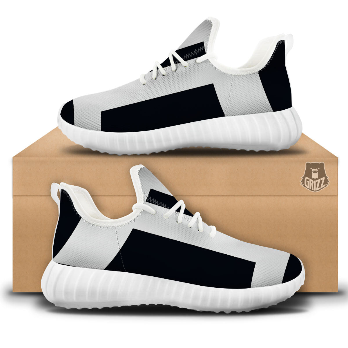 Gemini Sign White And Black Print White Walking Shoes-grizzshop