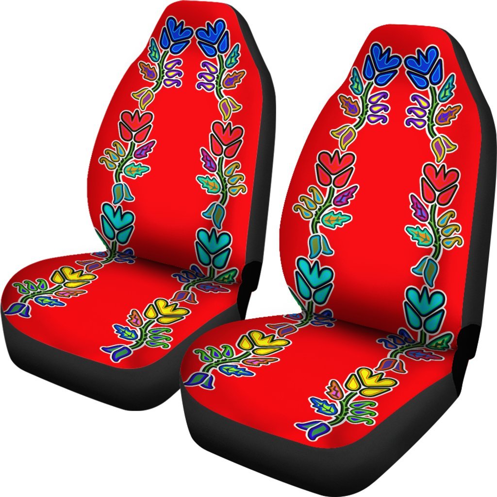 Generations Floral Red Car Seat Covers-grizzshop