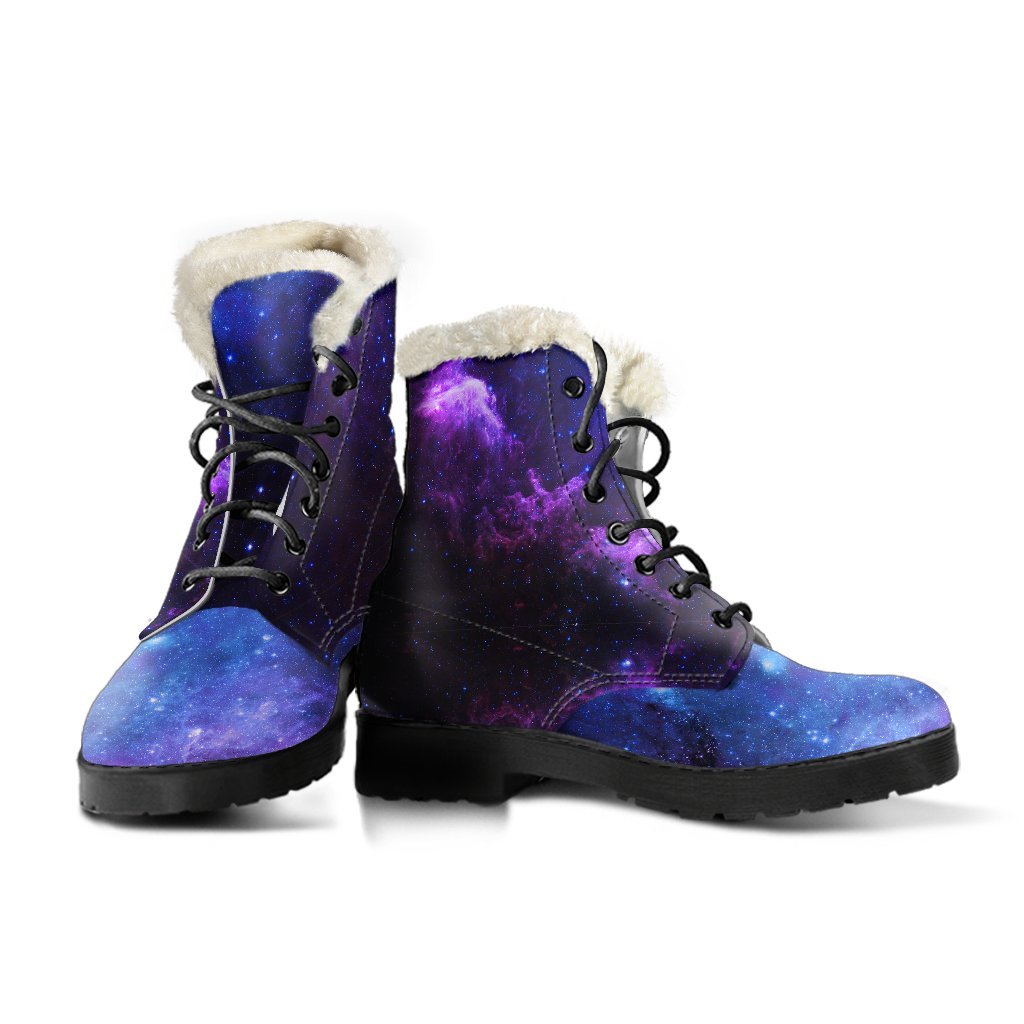 Geomagnetic Storm Galaxy Space Print Comfy Winter Boots-grizzshop