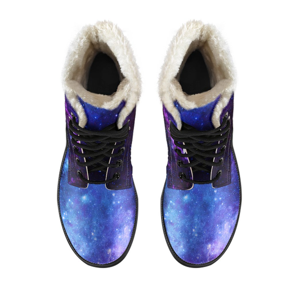 Geomagnetic Storm Galaxy Space Print Comfy Winter Boots-grizzshop