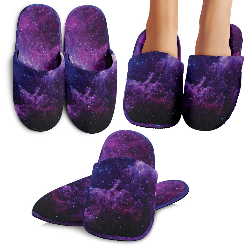 Geomagnetic Storm Galaxy Space Print Premium Home Slippers-grizzshop