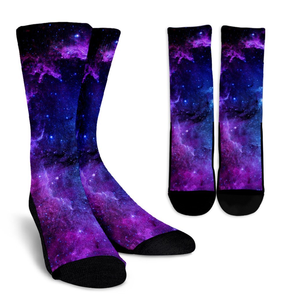 Geomagnetic Storm Galaxy Space Print Unisex Crew Socks-grizzshop