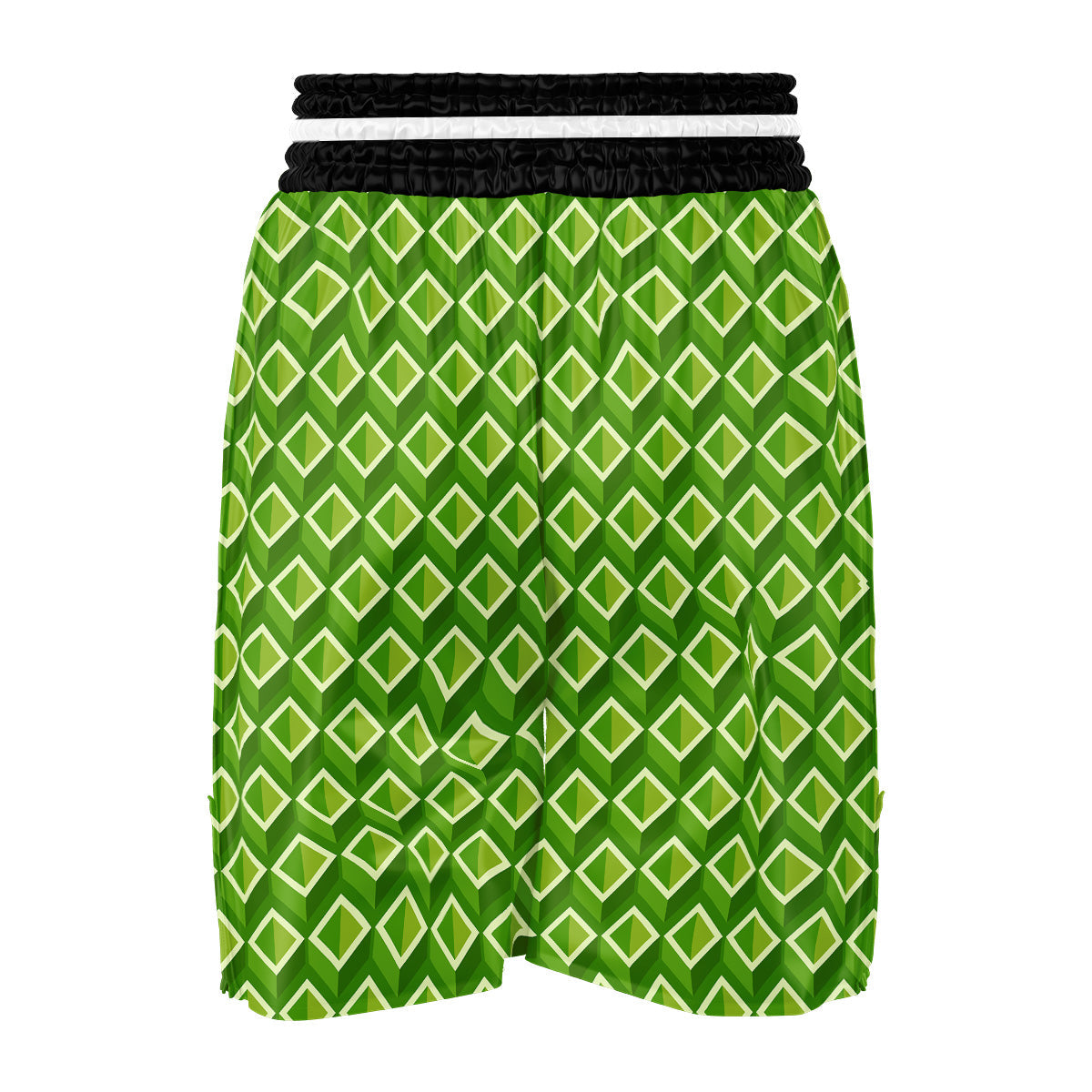 Geometric 3D Bamboo Print Pattern Boxing Shorts-grizzshop