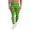 Geometric 3D Bamboo Print Pattern Men's Leggings-grizzshop