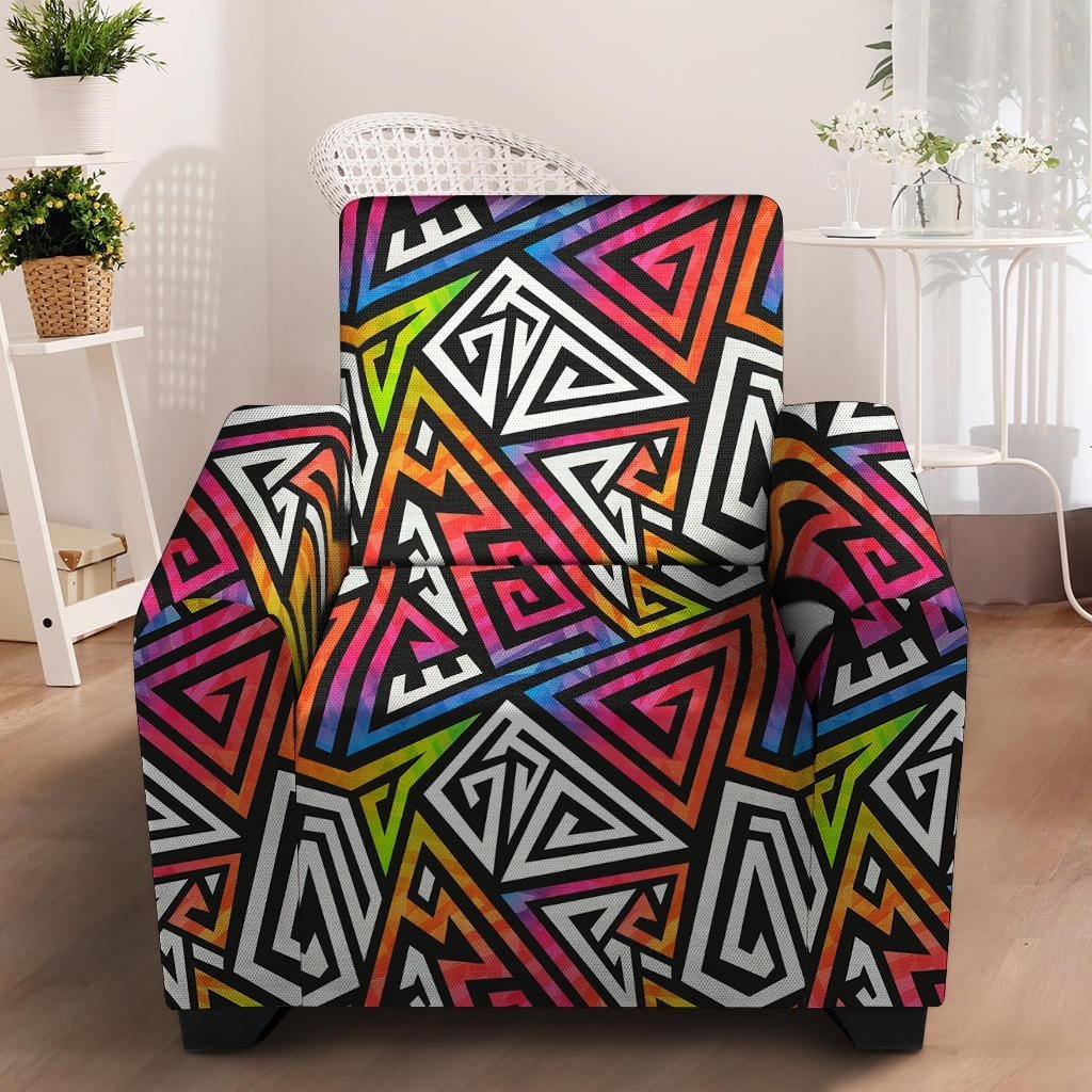 Geometric Armchair Cover-grizzshop