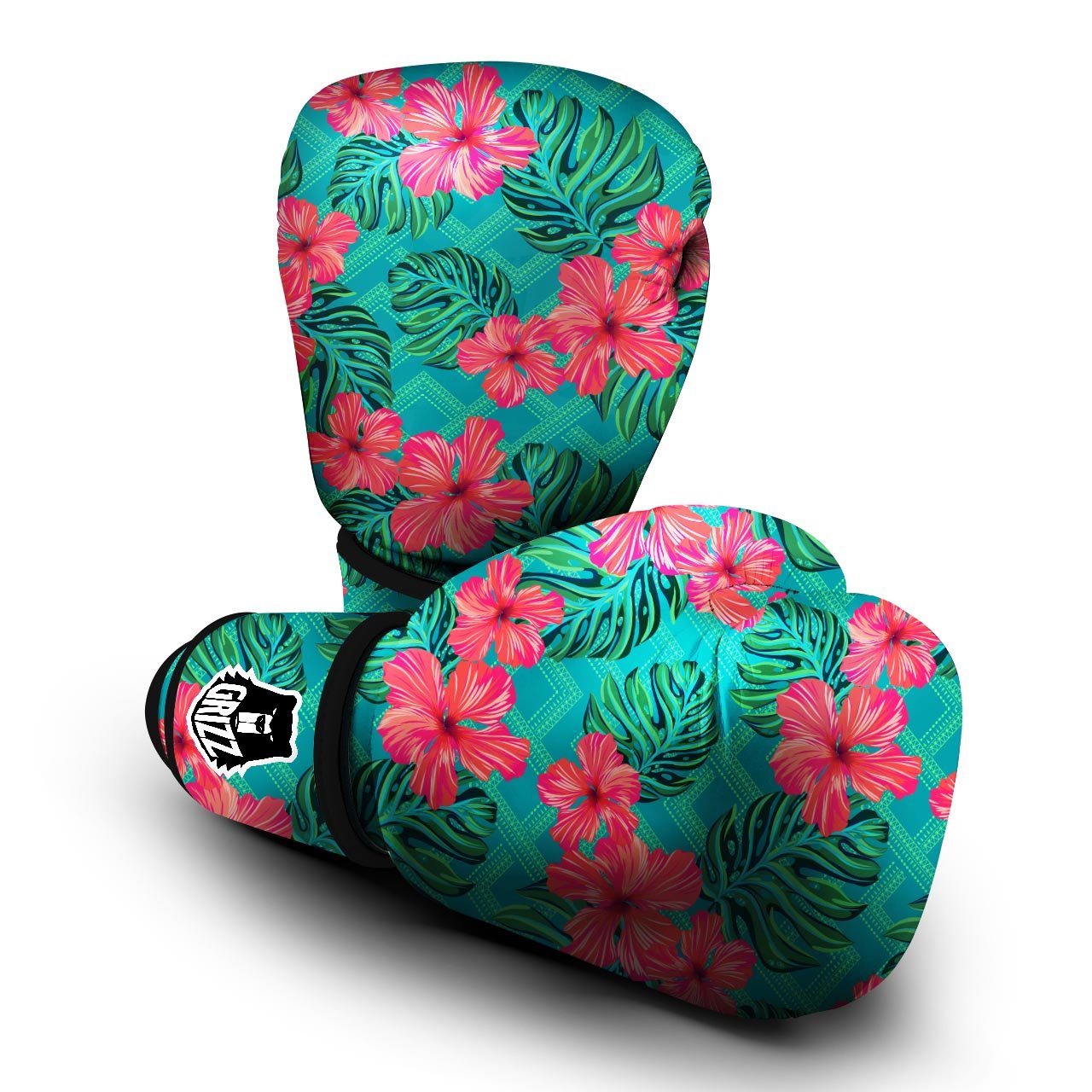 Geometric Aztec Tropical Print Pattern Boxing Gloves-grizzshop
