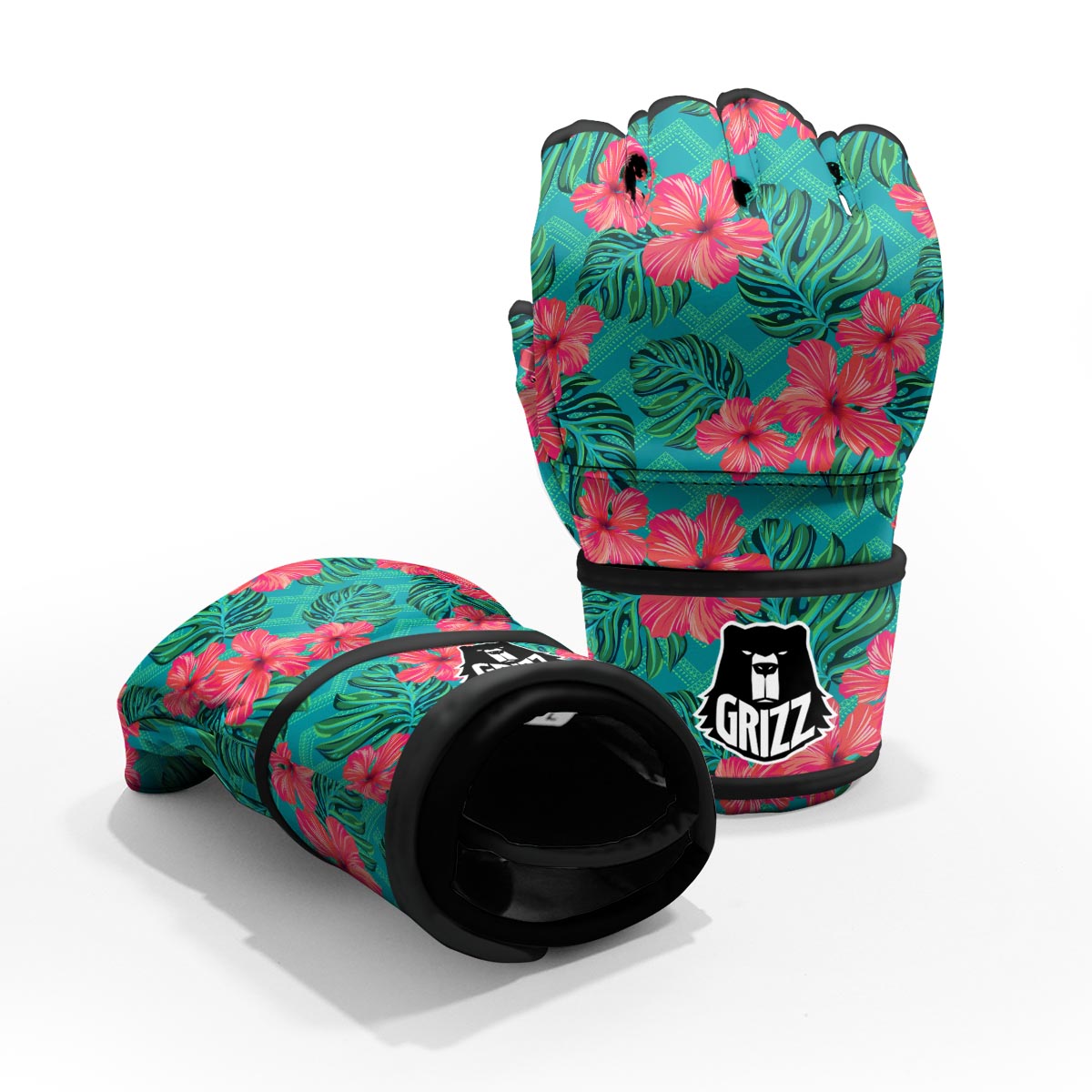 Geometric Aztec Tropical Print Pattern MMA Gloves-grizzshop