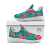 Geometric Aztec Tropical Print Pattern White Athletic Shoes-grizzshop