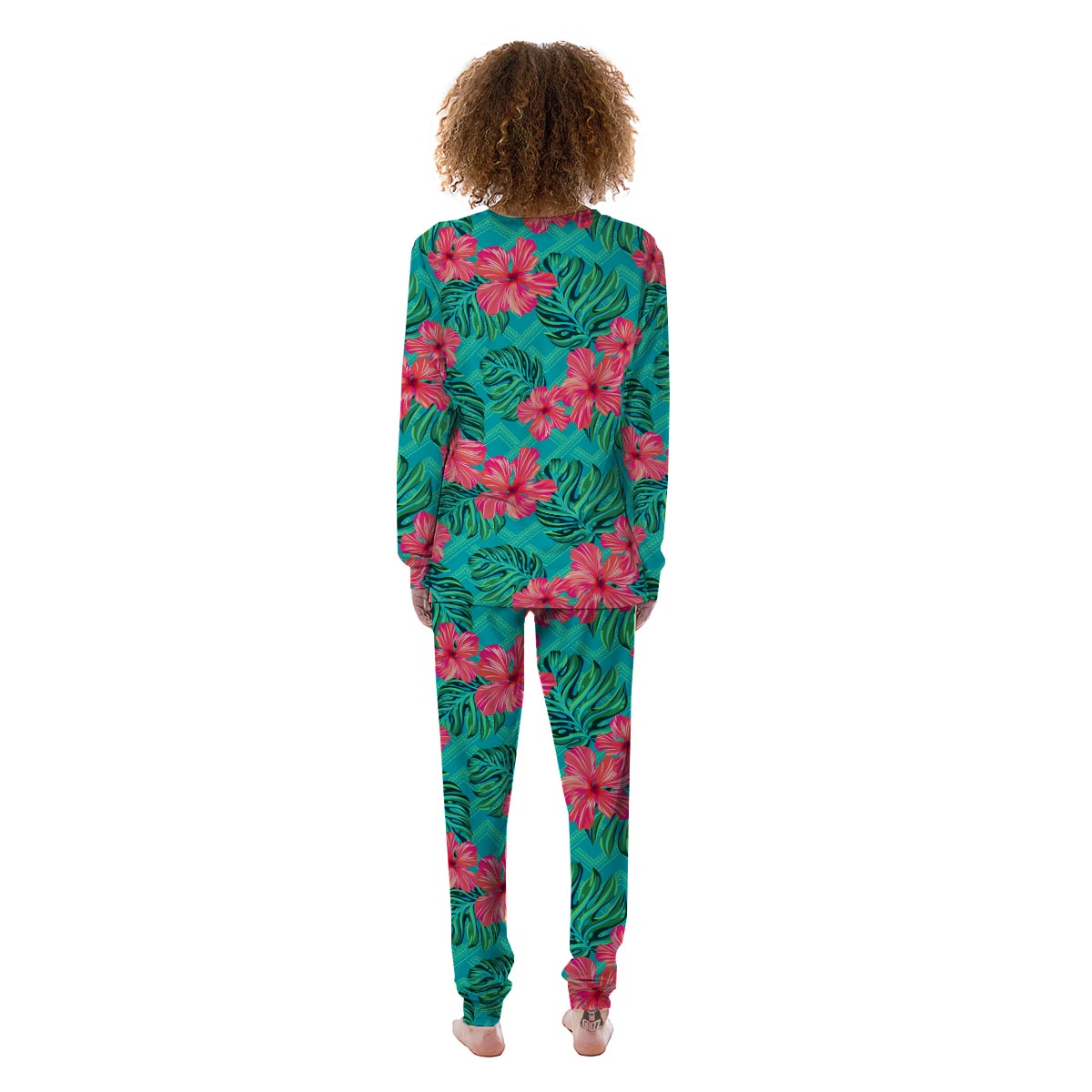 Geometric Aztec Tropical Print Pattern Women's Pajamas-grizzshop