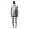 Geometric Black And White Polka Dots Print Pattern Men's Pajamas-grizzshop