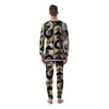 Geometric Black Gold Marble Print Men's Pajamas-grizzshop