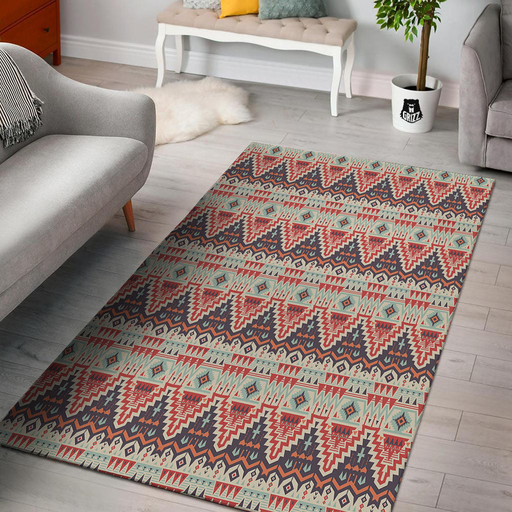 Geometric Ethnic Aztec Print Pattern Floor Mat-grizzshop