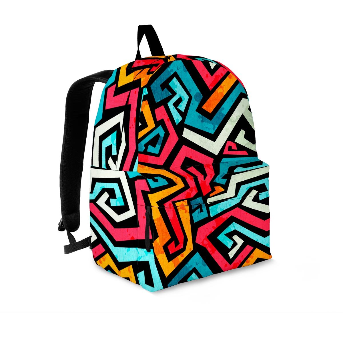 Geometric Graffiti Psychedelic Backpack-grizzshop