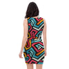 Geometric Graffiti Psychedelic Bodycon Dress-grizzshop