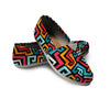 Geometric Graffiti Psychedelic Canvas Shoes-grizzshop