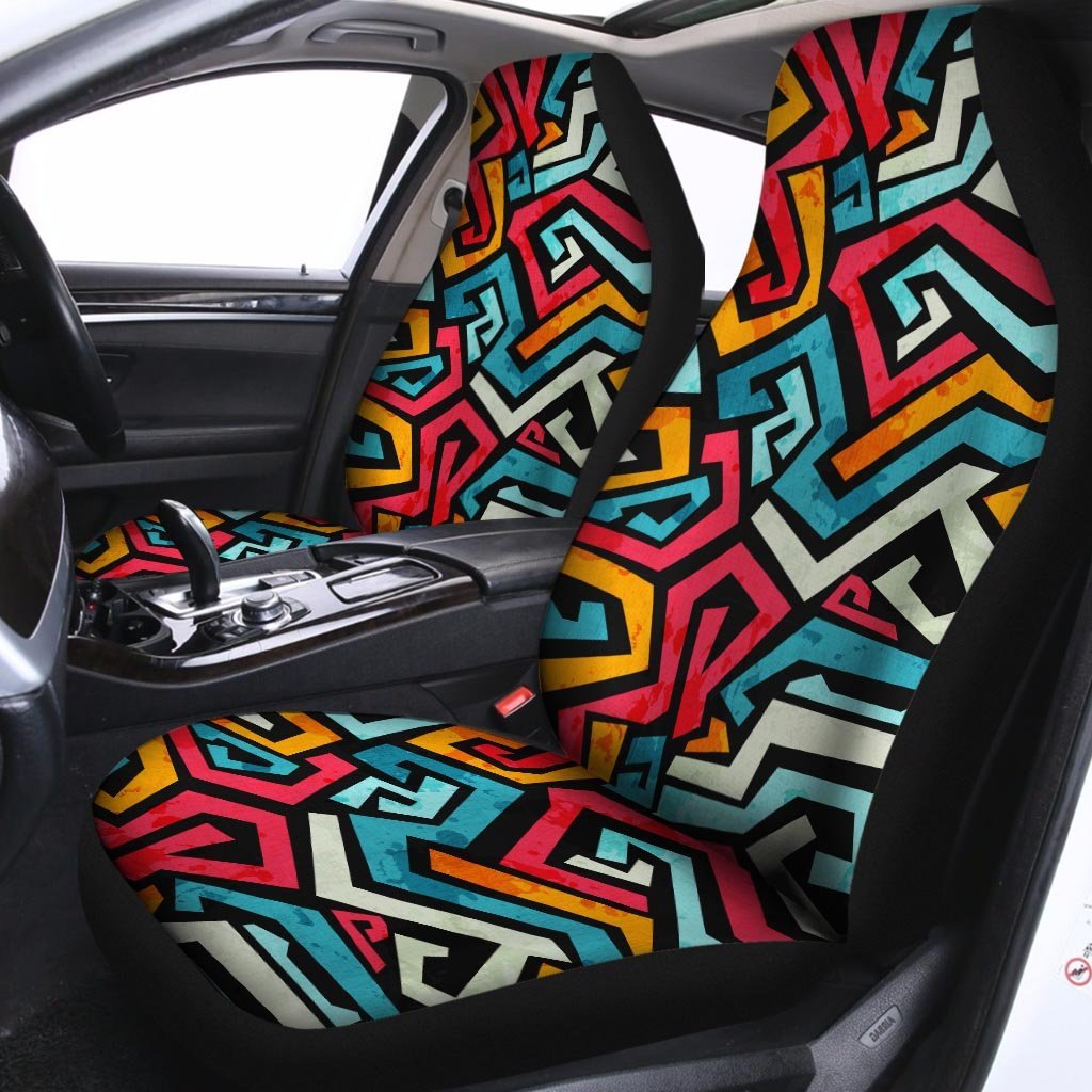 Geometric Graffiti Psychedelic Car Seat Covers-grizzshop