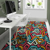 Geometric Graffiti Psychedelic Floor Mat-grizzshop