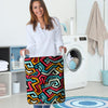 Geometric Graffiti Psychedelic Laundry Basket-grizzshop