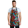 Geometric Graffiti Psychedelic Men's Apron-grizzshop