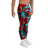 Geometric Graffiti Psychedelic Men's Leggings-grizzshop