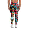 Geometric Graffiti Psychedelic Men's Leggings-grizzshop