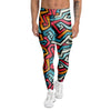 Geometric Graffiti Psychedelic Men's Leggings-grizzshop