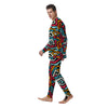 Geometric Graffiti Psychedelic Men's Pajamas-grizzshop