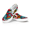 Geometric Graffiti Psychedelic Men's Slip On Sneakers-grizzshop