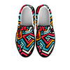 Geometric Graffiti Psychedelic Men's Slip On Sneakers-grizzshop