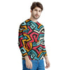 Geometric Graffiti Psychedelic Men's Sweatshirt-grizzshop