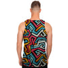 Geometric Graffiti Psychedelic Men's Tank Tops-grizzshop