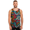 Geometric Graffiti Psychedelic Men's Tank Tops-grizzshop