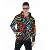 Geometric Graffiti Psychedelic Men's Zip Up Hoodie-grizzshop