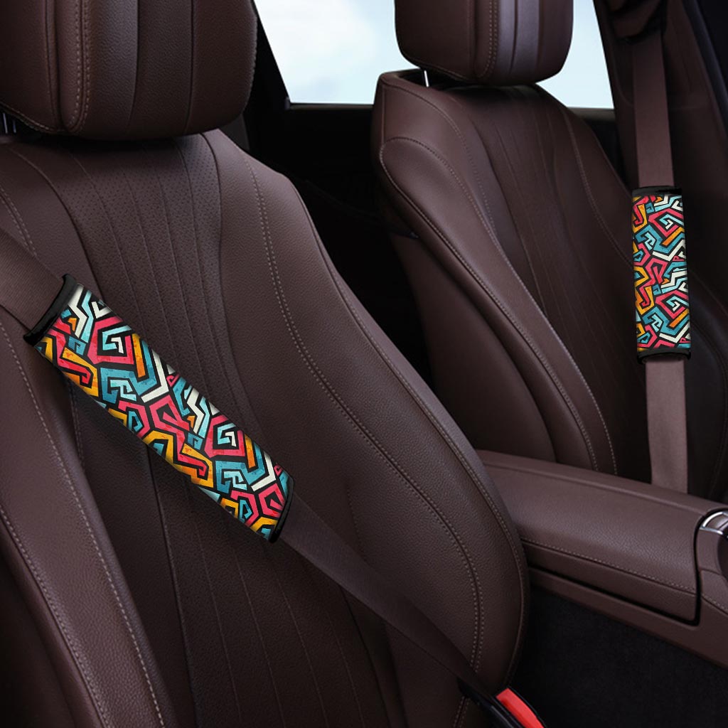 Geometric Graffiti Psychedelic Seat Belt Cover-grizzshop