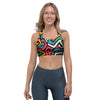 Geometric Graffiti Psychedelic Sports Bra-grizzshop