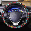 Geometric Graffiti Psychedelic Steering Wheel Cover-grizzshop